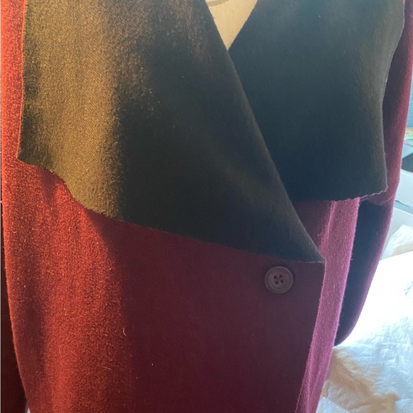 Catherine Malandrino Wool Blend Sweater XL - burgundy and black - Picture 3 of 5